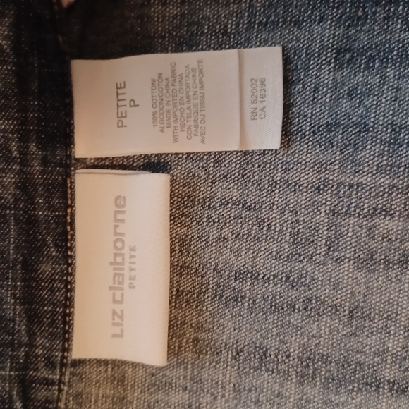 Liz Claiborne Women's Denim Fitted Shirt Jacket Size 0 Petite - Picture 7 of 8